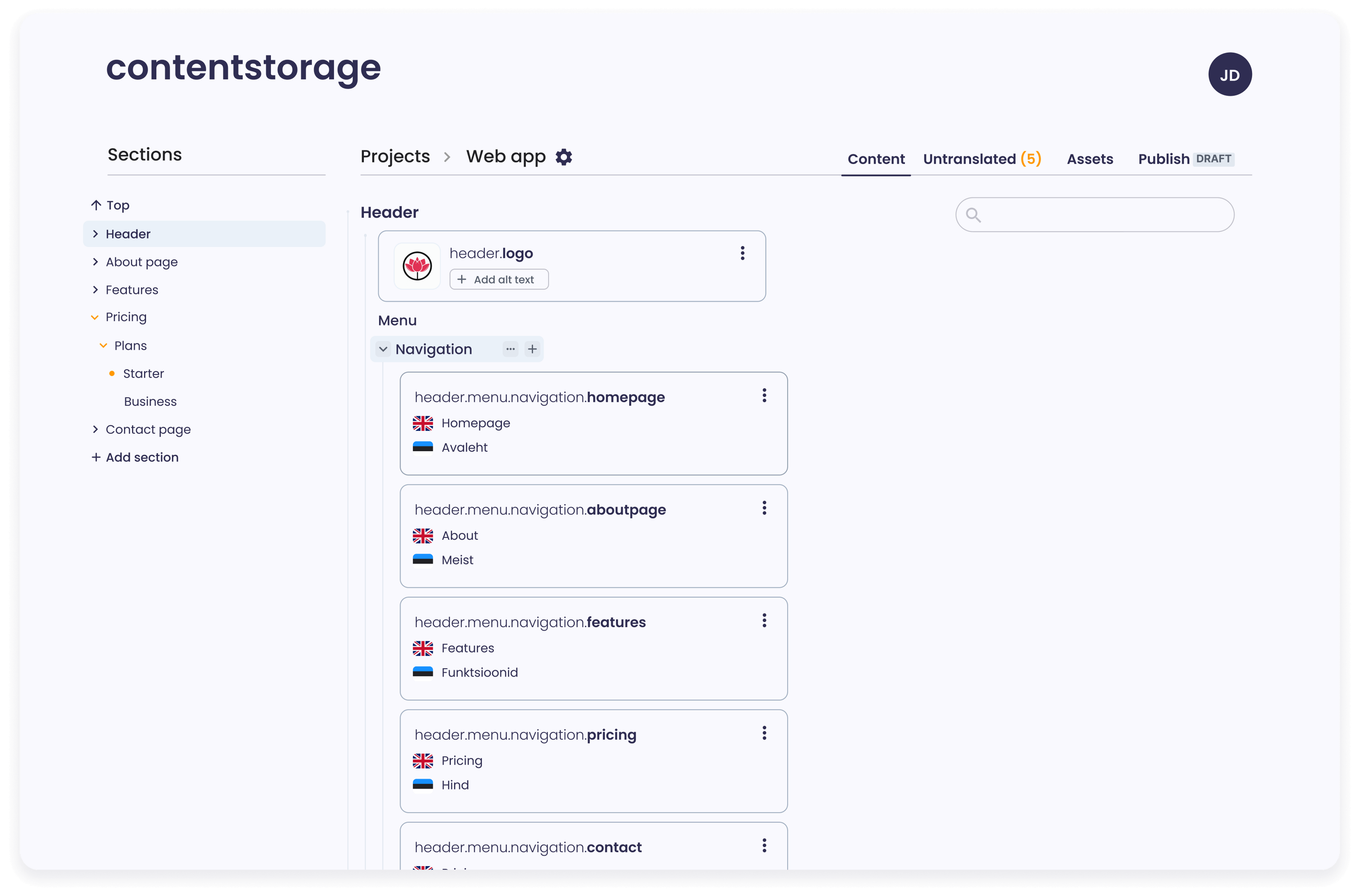 Promotional image of contentstorage dashboard